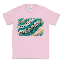 Bubblegum Pink turquoise glitter background Classic Tee - JahusDesignShop