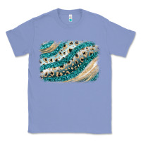Colony Blue turquoise glitter background Classic Tee - JahusDesignShop