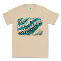 Mushroom turquoise glitter background Classic Tee - JahusDesignShop