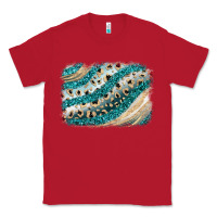 Red turquoise glitter background Classic Tee - JahusDesignShop