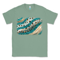 Sage turquoise glitter background Classic Tee - JahusDesignShop