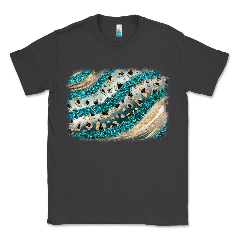 Turquoise Glitter Background Classic Tee by JahusDesignShop | Teevron