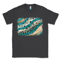 Smoke turquoise glitter background Classic Tee - JahusDesignShop