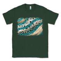 Sports Green turquoise glitter background Classic Tee - JahusDesignShop