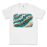 White turquoise glitter background Classic Tee - JahusDesignShop
