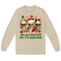Mushroom When Your Dead Inside But It's Christmas Long Sleeve Tee - BundleAndBundleShop