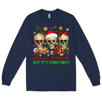 Navy When Your Dead Inside But It's Christmas Long Sleeve Tee - BundleAndBundleShop