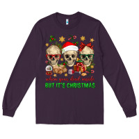 Plum When Your Dead Inside But It's Christmas Long Sleeve Tee - BundleAndBundleShop