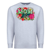 Heather Grey Mom life Premium Sweatshirt - CowGirlArtShop