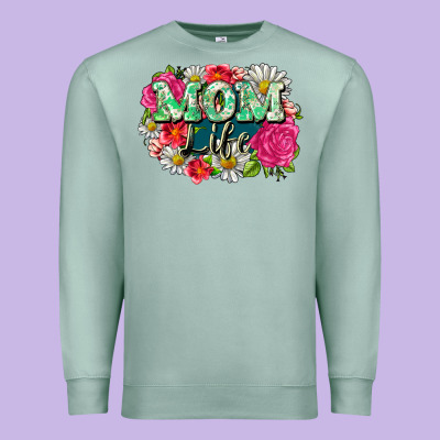 Mom Life Premium Sweatshirt Designed By Cowgirlartshop