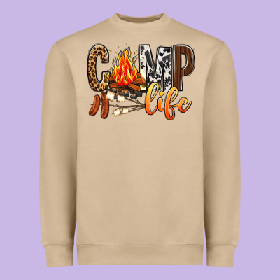 Camp Life Heavyweight Sweatshirt Designed By Bundleandbundleshop