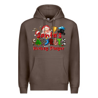 Coffee santas favorite hockey player Premium Hoodie - CowGirlArtShop