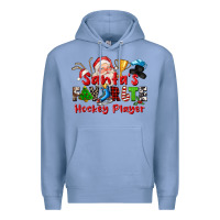 Colony Blue santas favorite hockey player Premium Hoodie - CowGirlArtShop