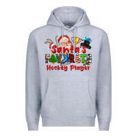 Heather Grey santas favorite hockey player Premium Hoodie - CowGirlArtShop