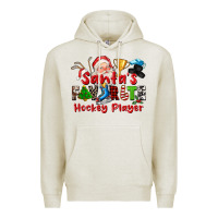 Oatmeal Heather santas favorite hockey player Premium Hoodie - CowGirlArtShop