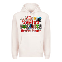 Pale Pink santas favorite hockey player Premium Hoodie - CowGirlArtShop