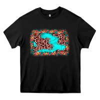 Black easter Leopard turquoise background Heavy Core Tee - JahusDesignShop