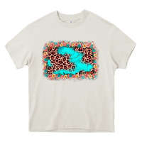Easter Leopard Turquoise Background Heavy Core Tee | Teevron