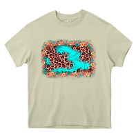 Mossy easter Leopard turquoise background Heavy Core Tee - JahusDesignShop