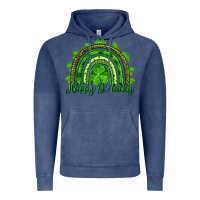 Vintage Denim st. patrick's day happy go lucky Vintage Hoodie - RanaPortraitStore