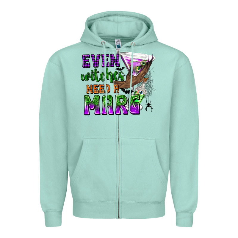 Even Witches Need A Marg Zipper Hoodie by texasbilliewilder | Teevron