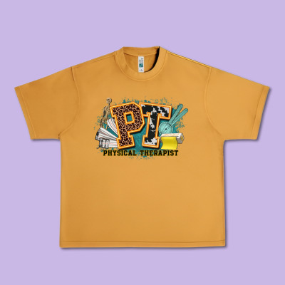 Pt Physical Therapist Western Urban Heavy Tee Designed By Nancycooperartshop