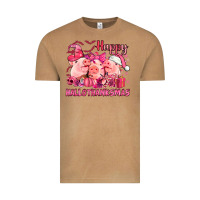 Vintage Camel Happy Hallothanksmas Pigs pink Vintage Tee - NancyCooperArtShop