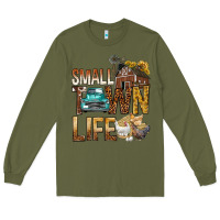 Army Green Small Town Life Long Sleeve Tee - BundleAndBundleShop