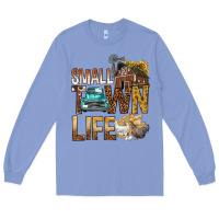 Colony Blue Small Town Life Long Sleeve Tee - BundleAndBundleShop