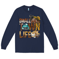 Navy Small Town Life Long Sleeve Tee - BundleAndBundleShop