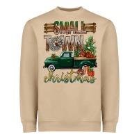 Small Town Christmas With Truck Heavyweight Sweatshirt | Teevron