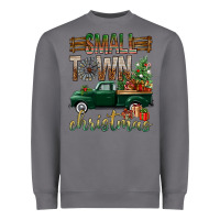 Storm Small Town Christmas With Truck Heavyweight Sweatshirt - BundleAndBundleShop