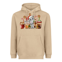Mushroom hippopotamus coffee cups christmas Heavyweight Hoodie - CowGirlArtShop