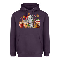 Plum hippopotamus coffee cups christmas Heavyweight Hoodie - CowGirlArtShop