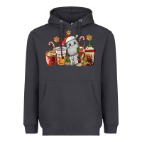 Hippopotamus Coffee Cups Christmas Heavyweight Hoodie | Teevron