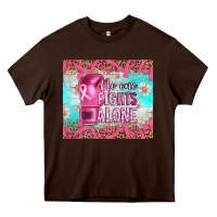 Chocolate Brown Breast cancer  no one fıghts alone tumbler Heavy Core Tee - Artiststas