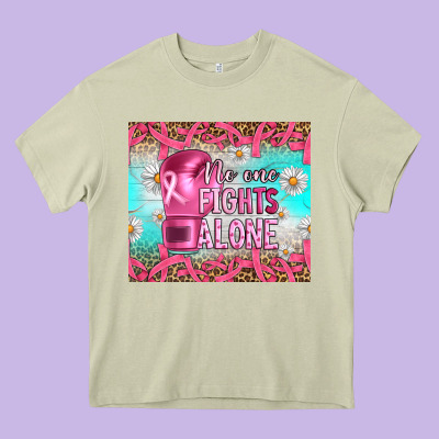 Breast Cancer  No One Fıghts Alone Tumbler Heavy Core Tee Designed By Artiststas