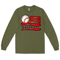 Army Green leopard baseball flag Long Sleeve Tee - JahusDesignShop