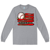 Heather Grey leopard baseball flag Long Sleeve Tee - JahusDesignShop