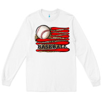 White leopard baseball flag Long Sleeve Tee - JahusDesignShop