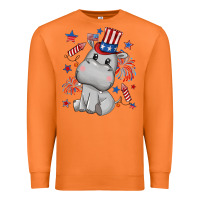 Carrot fourth of july hippopotamus Premium Sweatshirt - CowGirlArtShop