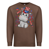 Chestnut fourth of july hippopotamus Premium Sweatshirt - CowGirlArtShop