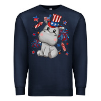 Fourth Of July Hippopotamus Premium Sweatshirt | Teevron