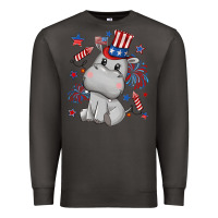 Smoke fourth of july hippopotamus Premium Sweatshirt - CowGirlArtShop