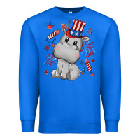 True Royal fourth of july hippopotamus Premium Sweatshirt - CowGirlArtShop