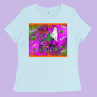 Too Cute To Spook Ladies Tee Designed By Bundleandbundleshop