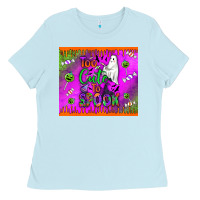 Baby Blue too cute to spook Ladies Tee - BundleAndBundleShop