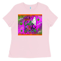 Bubblegum Pink too cute to spook Ladies Tee - BundleAndBundleShop