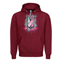 Burgundy refuse to sink cancer anchor Zipper Hoodie - NancyCooperArtShop