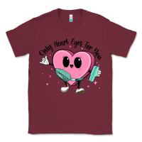 Burgundy only heart eyes for you Classic Tee - MaliasSmallBusiness